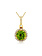 14K Yellow Gold Peridot and Diamond Necklace