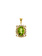 14K Yellow Gold Peridot and Diamond Necklace