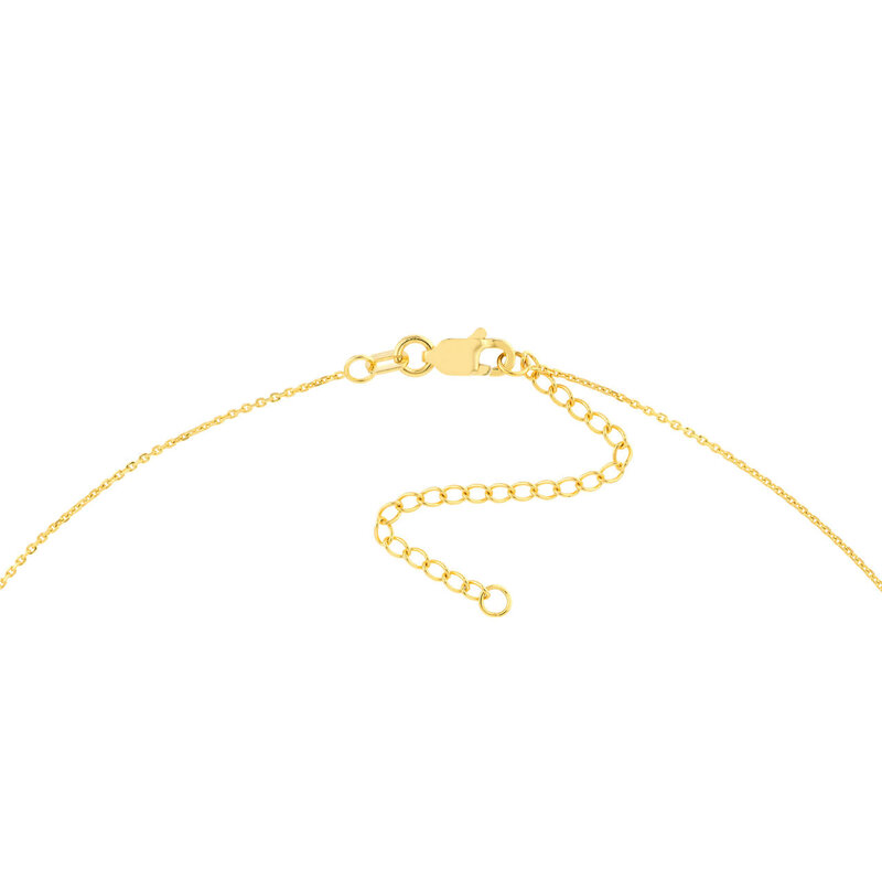 14K Yellow Gold Petite Cross Necklace