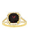 14K Yellow Gold Rhodolite Garnet and Diamond Ring