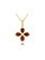 14K Yellow Gold Ruby and Diamond Necklace