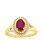 14K Yellow Gold Ruby and Diamond Ring