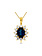 14K Yellow Gold Sapphire and Diamond Necklace