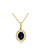 14K Yellow Gold Sapphire and Diamond Necklace