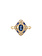 14K Yellow Gold Sapphire and Diamond Vintage Inspired Ring