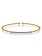 14K Yellow Gold Split Cuff Bracelet with Diamond Pave Bar