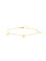 14K Yellow Gold Star Trio Dangle Anklet