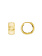 14K Yellow Gold Textured Huggie Wide Hoop Earrings