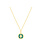 14K Yellow Gold Turquoise Enamel Star Medallion Necklace