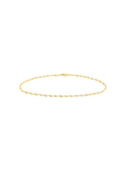 14K Yellow Gold Twisted Dorica Anklet