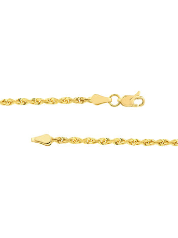 14K Yellow Gold Twisted Dorica Anklet