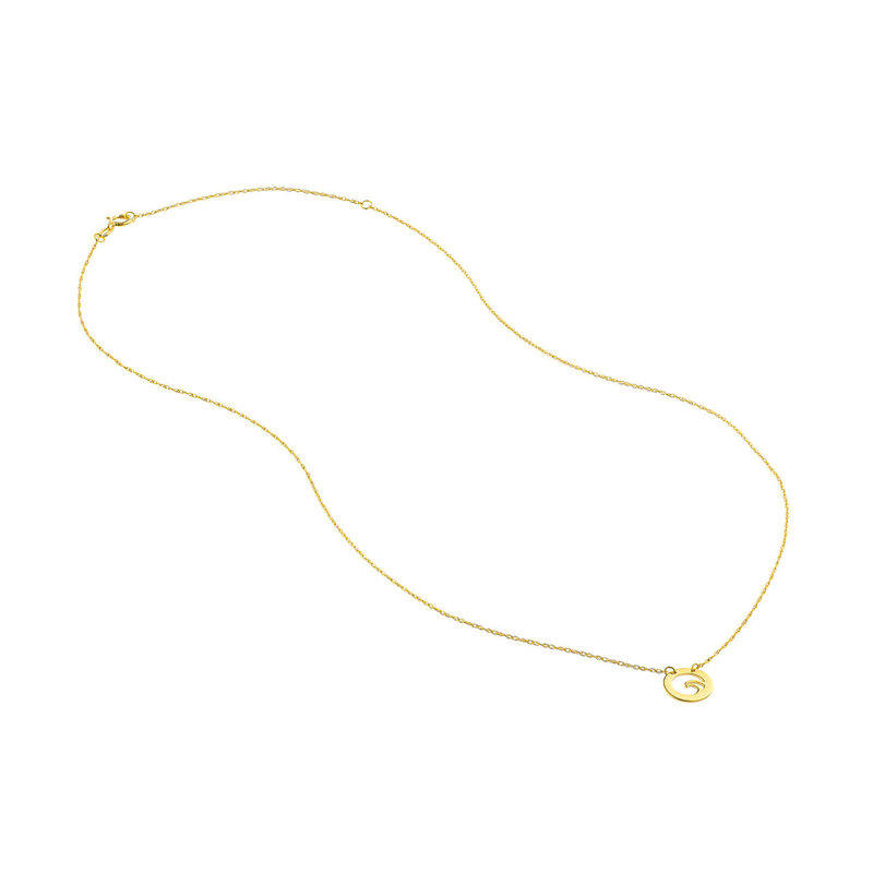 14K Yellow Gold Wave Necklace