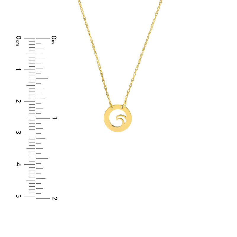 14K Yellow Gold Wave Necklace