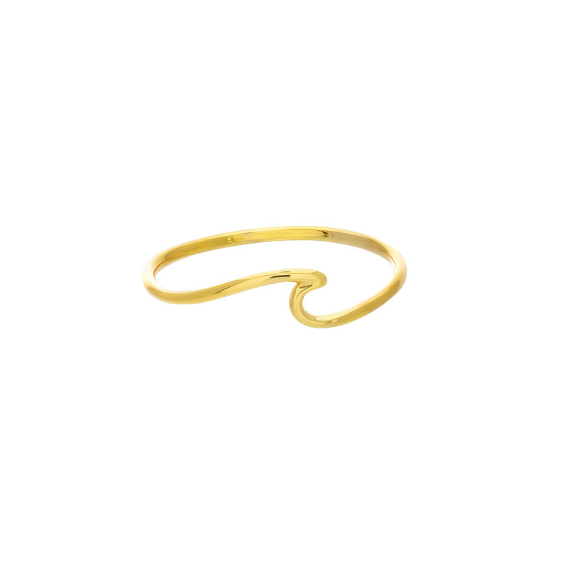 14K Yellow Gold Wave Ring