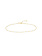 14K Yellow Gold White Enamel Beads & Piatto Chain Anklet