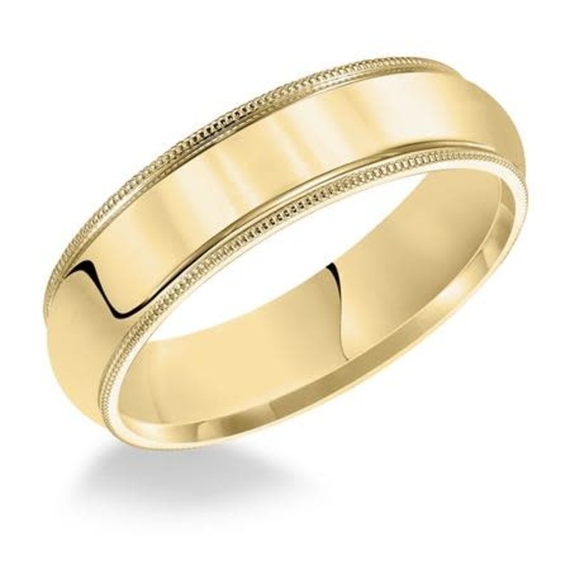 14KT 4MM CF MILGRAIN BAND(SZ10)