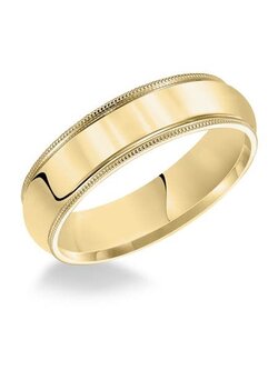 14KT 4MM CF MILGRAIN BAND(SZ10)