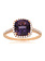 14KT PG .18CTW(RG)(C)AMETHYST/PAVE DIAMOND RING(C1.90CT AME)