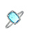 14KT WG  .14CTW(C)BLUE TOPAZ/PAVE DIAMOND RING(C2.10CT BT)