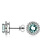 14KT WG .23CTW(R)AQUA/PAVE DIAMOND STUDS(R2.30CTW)