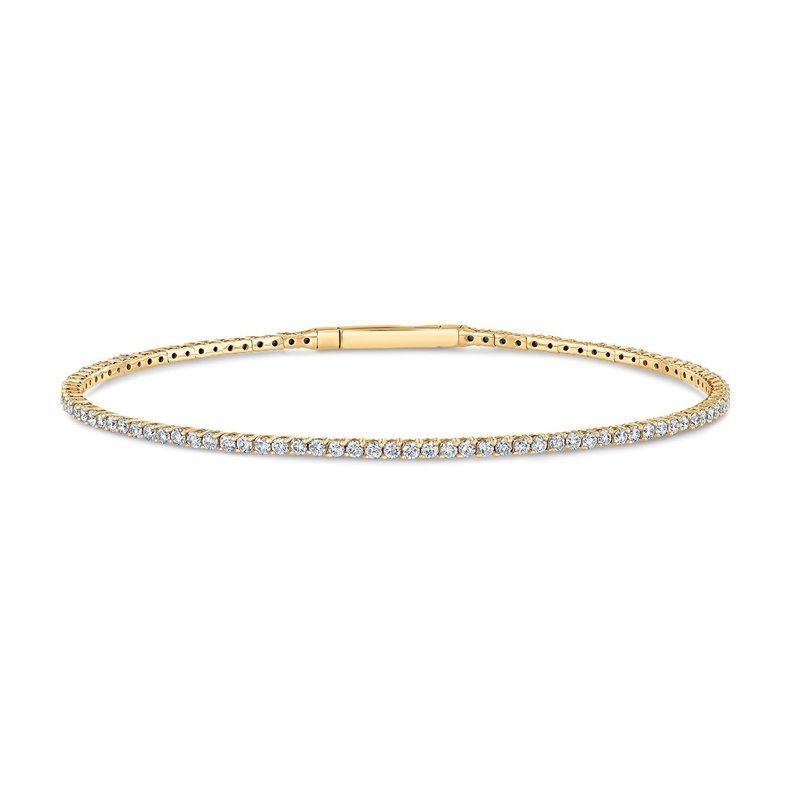 14kt Yellow Gold Diamond Flex Bangle