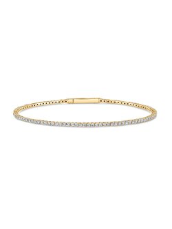 14kt Yellow Gold Diamond Flex Bangle