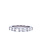 18K White Gold Emerald and Round Diamond Band