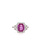 18K White Gold Pink Sapphire Three Stone Ring