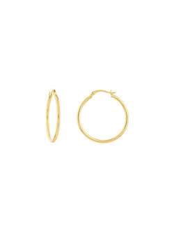 2mm x 30mm Polished Hoop Earrings