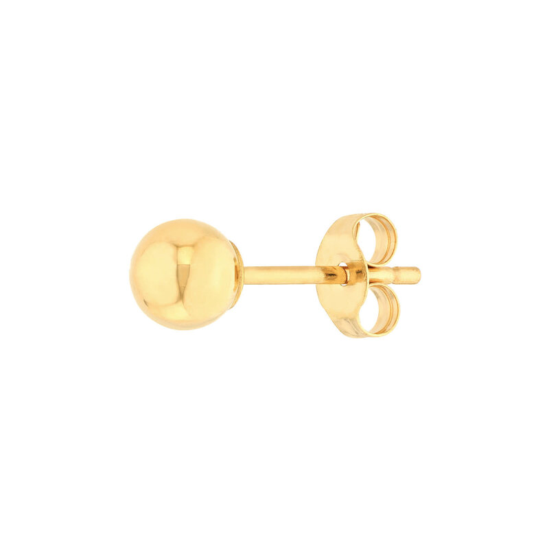 4mm Polished Ball Stud Earrings