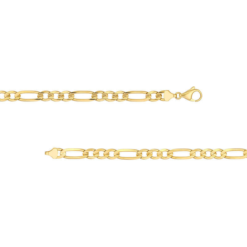 7.2mm Light Concave Figaro Chain Bracelet