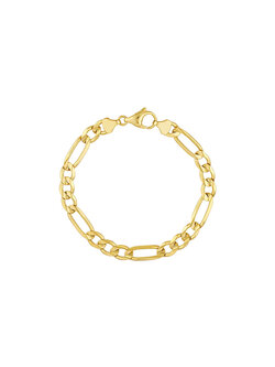 7.2mm Light Concave Figaro Chain Bracelet