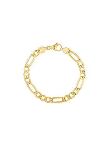 7.2mm Light Concave Figaro Chain Bracelet