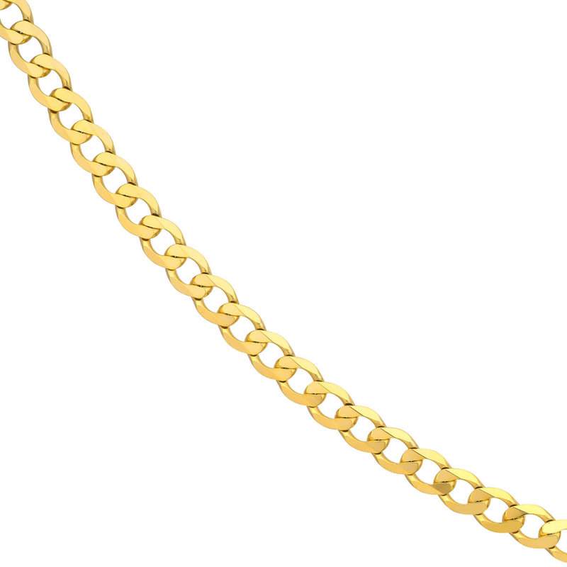 7.2mm Light Open Curb Bracelet with Lobster Lock