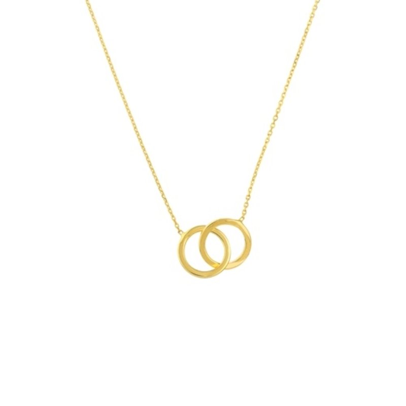 Adjustable Interlocked Circles Necklace