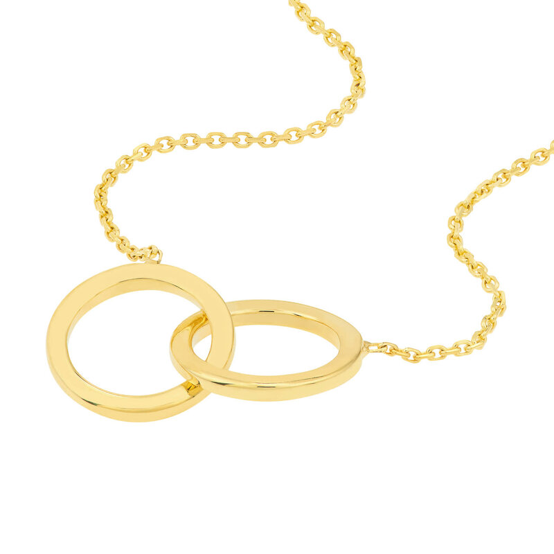 Adjustable Interlocked Circles Necklace