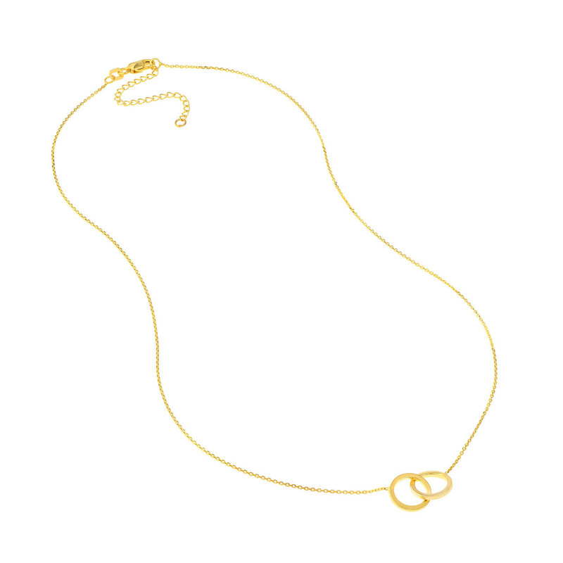 Adjustable Interlocked Circles Necklace