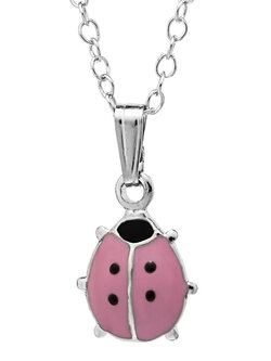 Children's Sterling Siler Ladybug Necklace