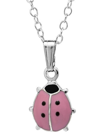 Children's Sterling Siler Ladybug Necklace