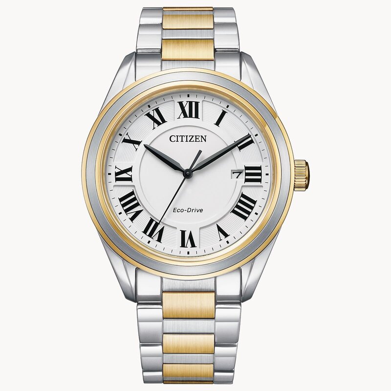 Citizen Arezzo with White Dial and Two Tone Bracelet