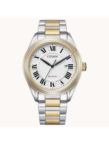 Citizen Arezzo with White Dial and Two Tone Bracelet