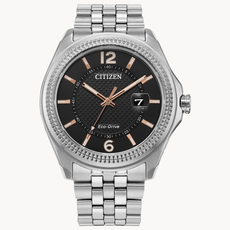 Citizen Corso Classic Eco Drive with Black Dial and Stainless Steel Bracelet