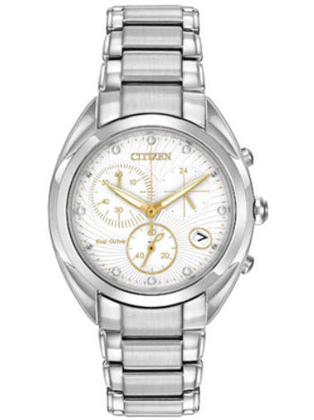 Citizen Eco Drive Chronograph with White Dial