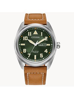 Citizen Garrison Super Titanium Watch with Green Dial