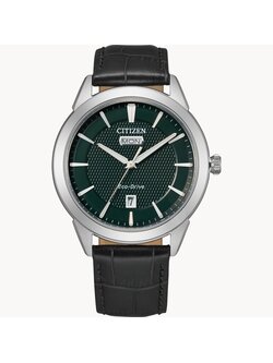 Citizen Rolan with Green Dial and Leather Strap