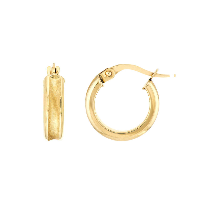 Concave Tube Mini Hoop Earrings