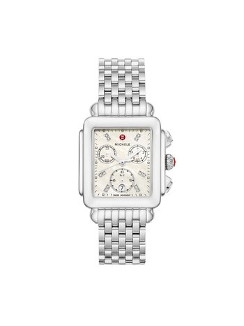 Deco Stainless Diamond Dial Watch