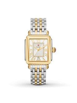 Deco Two-Tone 18K Gold Diamond Dial Watch