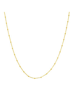 Faceted Bead Saturn Chain with Lobster Lock