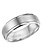 Flat Step Edge Carved Wedding Band